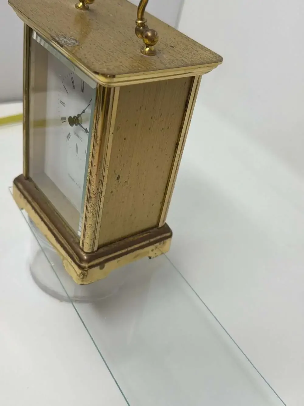 Vintage Tiffany & Co. Brass Carriage Clock Made in Germany